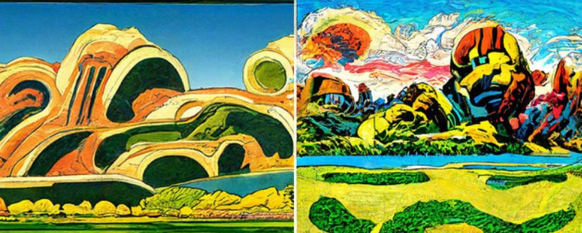 Jack Kirby landschapsstijl