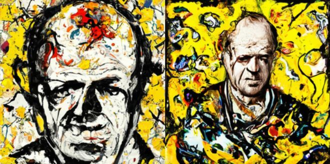 Jackson Pollock Portrait Style