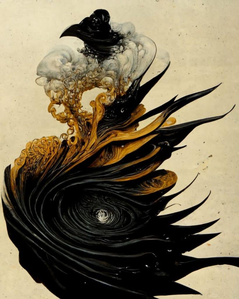 Freiform-Ferrofluide, wunderschönes dunkles Chaos