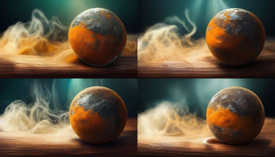 Orange, die im Hintergrund wie Wasser-Universum-Erde aussieht