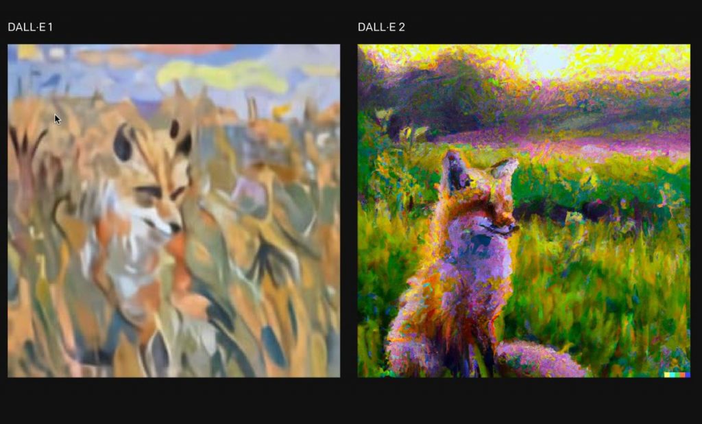 Examples of images created by DALL-E 2 AI Art Generator: