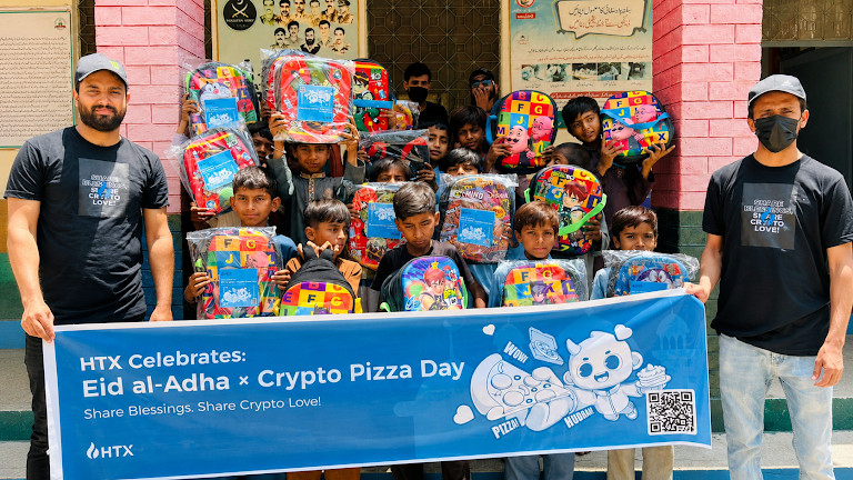 HTX Charity in Action: Delivering Warmth and Care to Children in Pakistan on Bitcoin Pizza Day