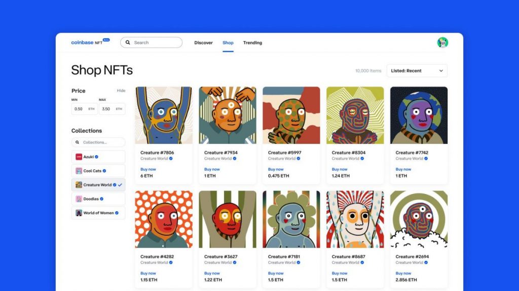 Nejlepší NFT Tržiště Coinbase NFT
