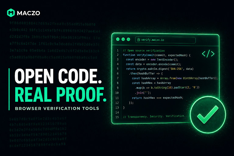 Maczo Opens Provably Fair Code and Browser Verification Tools