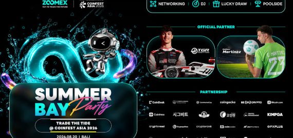 Zoomex to Attend Coinfest Asia 2026 as Gold Sponsor and Host Summer Bay Party in Bali