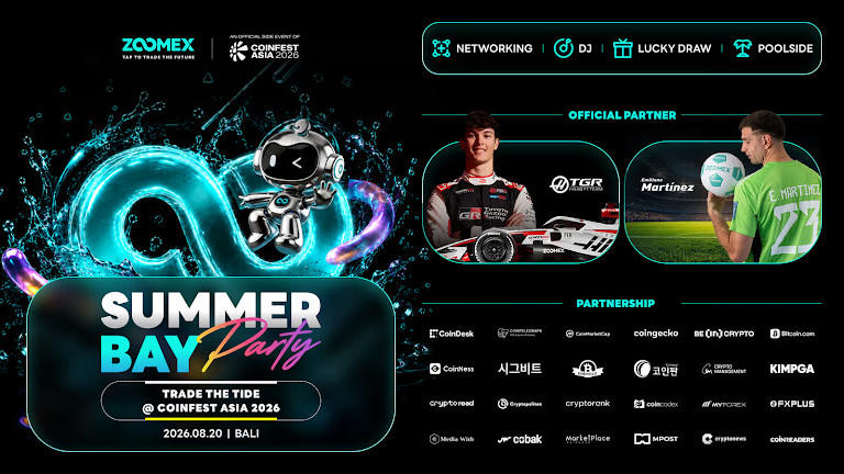 Zoomex to Attend Coinfest Asia 2026 as Gold Sponsor and Host Summer Bay Party in Bali