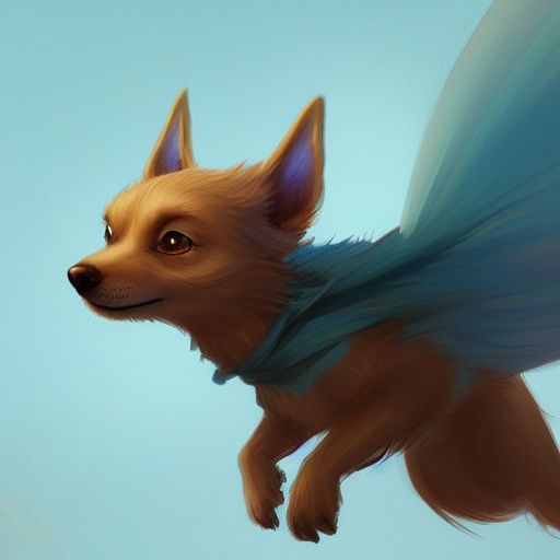 a cute magical flying dog, fantasy art drawn by disney concept artists, golden colour, high quality, highly detailed, elegant, sharp focus, concept art, character concepts, digital painting, mystery, adventure