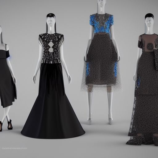 Wunderschönes Kleiderdesign für die New Yorker Modewoche, 8k-Rendering in Oktan – h 600 – Test