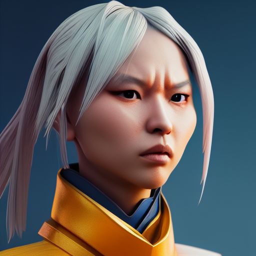 potret karakter yang dirender oktan dari mitsurugi, 3 d, render oktan, kedalaman bidang, unreal engine 5, seni konsep, warna cerah, cahaya, tren di artstation, detail ultra tinggi, ultra realistis, pencahayaan sinematik, terfokus, 8 k