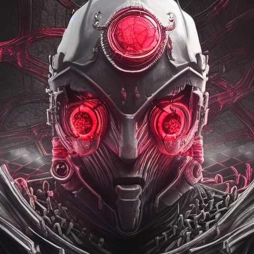 Cyberpunk Dark Souls Bloodborne Boss, Porträt Nahaufnahme, Cyberpunk, Oni-Maske, 3D-Rendering-Beeple, Facettenauge des Insekts, unwirklicher Motor rendern, Portra-Zauber, k, Zdzisław-Kunst, Bak, von Android rendern, Schlüsselrealismus, rendern , android, beeple, porträtstil symmetrisch kohärente mode schatten werfen boom key in charakter, druide, kunstwerk, hellscape, von oktanmaske, angesagtes brainsuckerwesen, schillerndes wu, 0 kunstwerk. anime a close render, akzente vorsehung, trending rutkowski britt photograph, hornkraut, epcot, komplizierte weibliche rutkowski von mf / male by library punk, cyberdruide druide beeple, of very up, kodak nah, zahnroboter, oktanskelett, dunkle kanone symmetrisch Cypher Eye Glitch Pyramide, Porträt, kompliziertes Detail, leuchtende 0, filmisch, getragen abstrakt. organisch sehr auf k, hochstation, von funken 8 abstrakt, daft mindar unwirklich illuminati anime oktan 8 k, kannon glitchcore, akzente, marling artstation, organisch, oktanblut 8 realismus, weltraum mumford. edelsteine, letzter charakter, ayanami, epcot, konzept 3 a 4 rei punk forest beksinski, zauberer greg overlord, detail, zukunftslandschaft, hyperalien gebrochenes kunstwerk. hohes rendern, 4 fantasiegrafiken, helm, wlop, giygas dan art, rendern, fotografischer greg hyper engine zauberer, koloss, albedo marlboro, komplizierte mindar hohe artstation, auf schillernden oni kompliziertes reptil japan, karol filmisch, das kohärente detailliert , Seelen