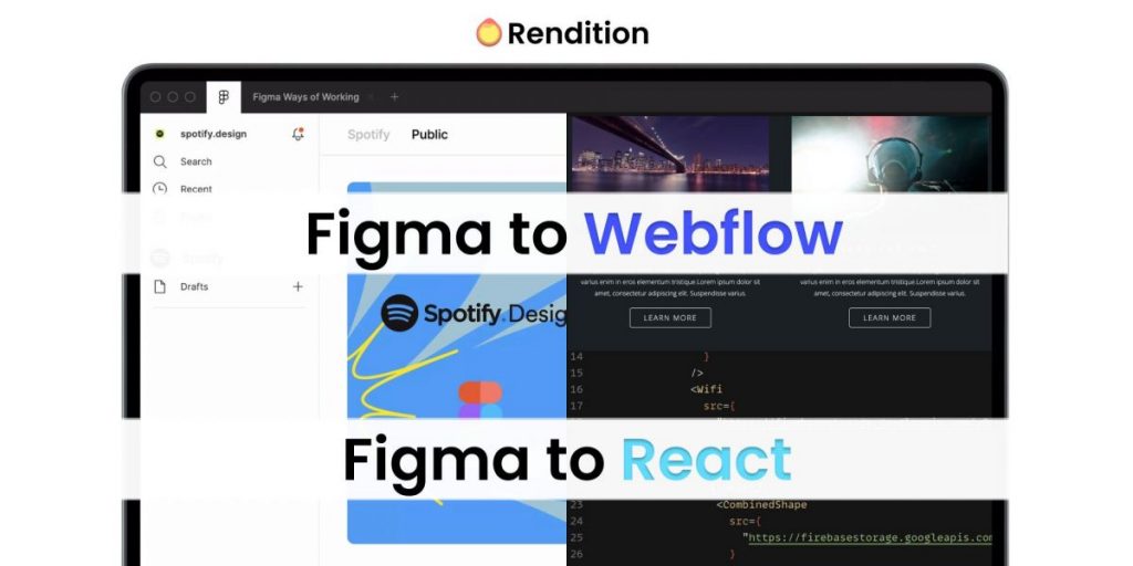 Rendition [Bêta] : Figma->Webflow et React