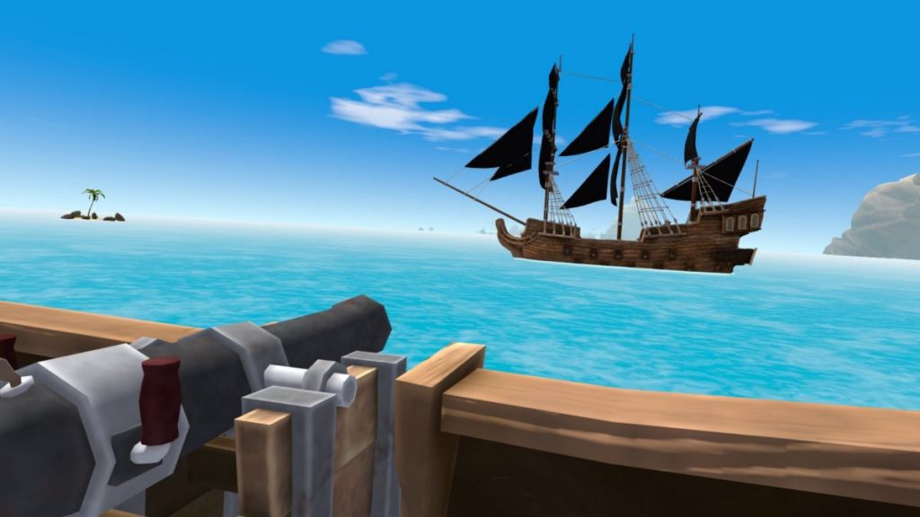 Captura de tela apresentando um navio do jogo Sail