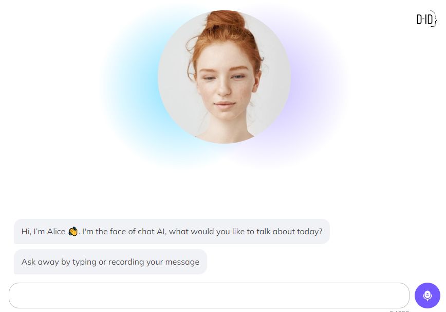 D-ID announced a face-to-face conversational AI chatbot empowered by ChatGPT