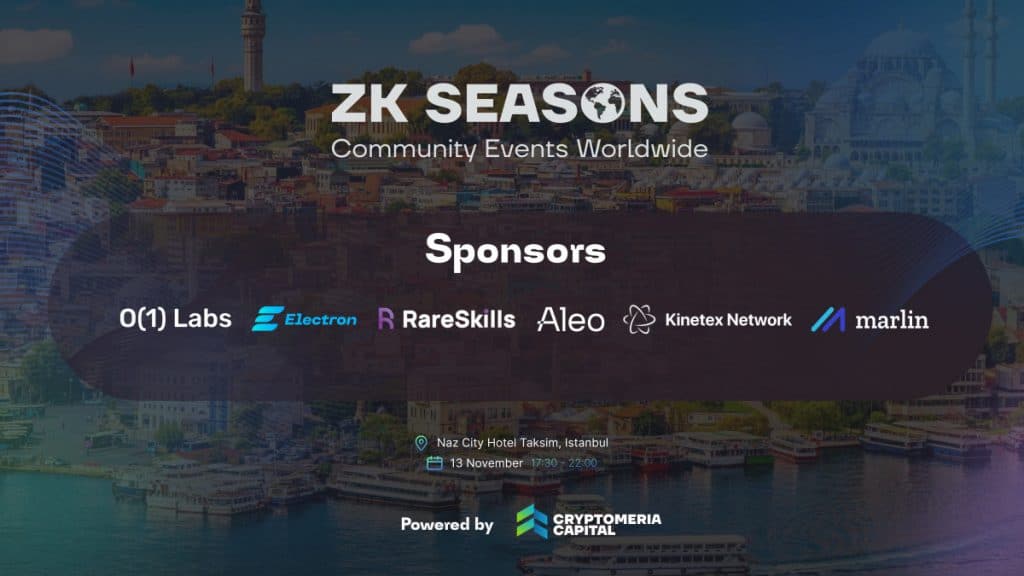 Cryptomeria Capital's ZK Community Meetup Triumphs in Istanbul, Showcases Leading Zero Knowledge Expert Insights