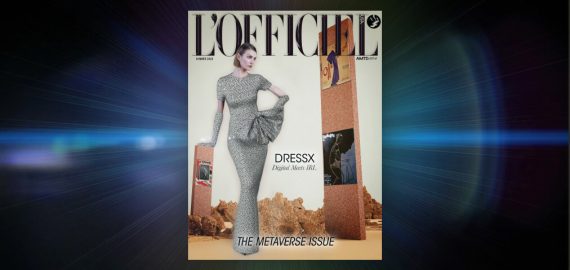 DressX couture featured on the cover of L’OFFICIEL Metaverse issue