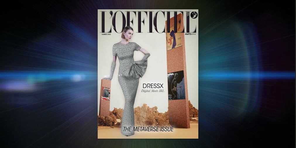 DressX featured on the cover of L’OFFICIEL Metaverse issue