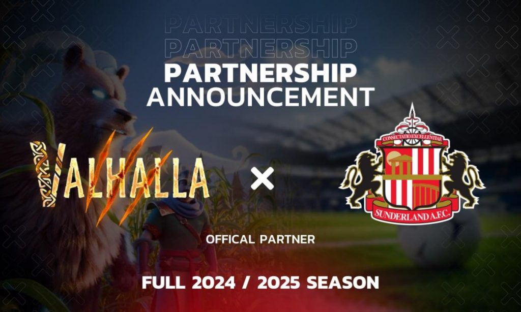 Valhalla is entering a partnership with Sunderland AFC for the full 2024-2025 season