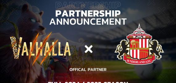 Valhalla is entering a partnership with Sunderland AFC for the full 2024-2025 season