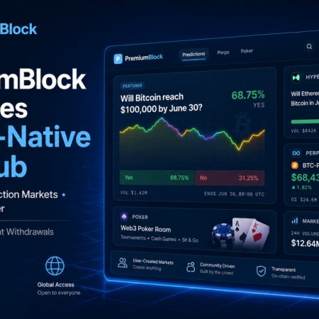 PremiumBlock Launches Non-Custodial Risk Hub for User-Created Prediction Markets, Perps and Web3 Poker