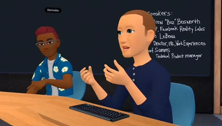 Mark Zuckerberg en collega in Metaverse avatorvorm